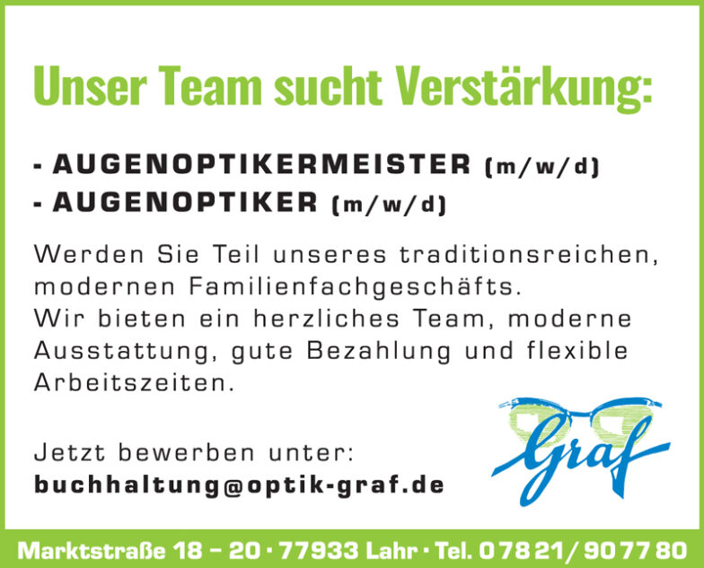 Optik-Graf-Lahr_Stellenangebot_Augenoptiker_Augenoptikermeister_web